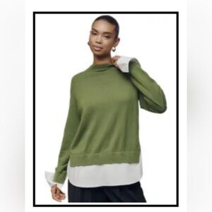 Simon Miller Olive Green Layered-Look Sweater
